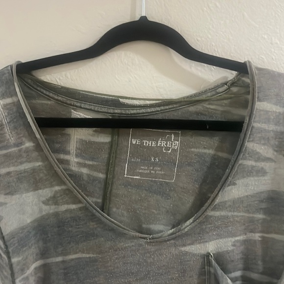 Free People Distressed Camo T-Shirt - Picture 6 of 6